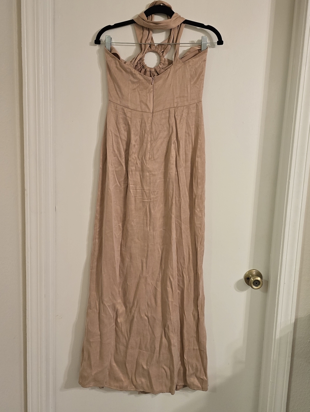 Topshop Blush Halter Maxi Dress with Front Slit Size 4 Lyocell, Viscose NWT - Picture 12 of 17